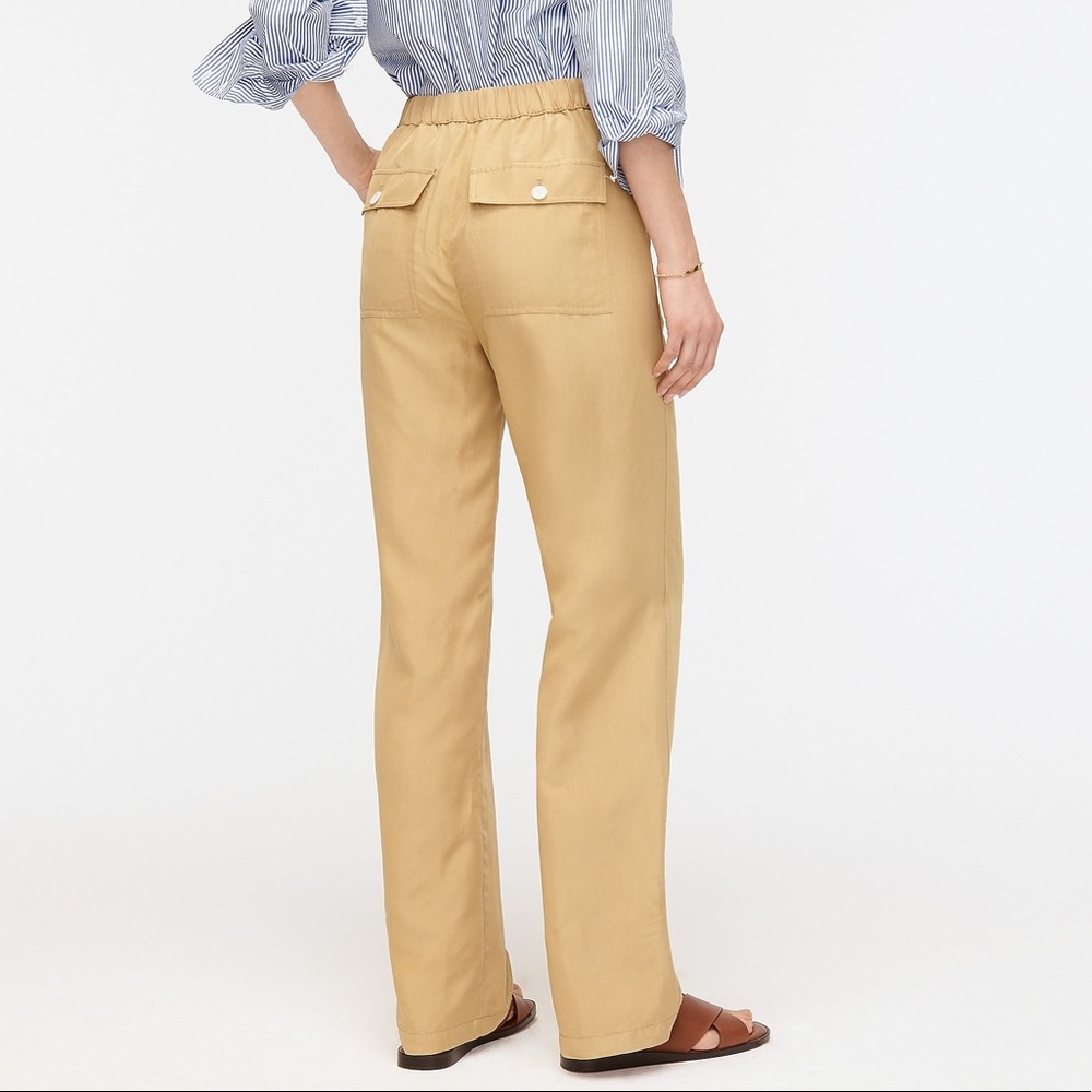 J. Crew Straight-leg Lounge Pant with Surplus Pockets in Tan AJ431 - Picture 3 of 5